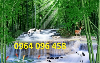 Tranh gạch 3d phong cảnh tre trúc - BVC8