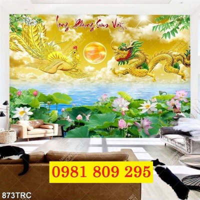 Tranh 3d rồng , gạch tranh ốp tường mới HN92392