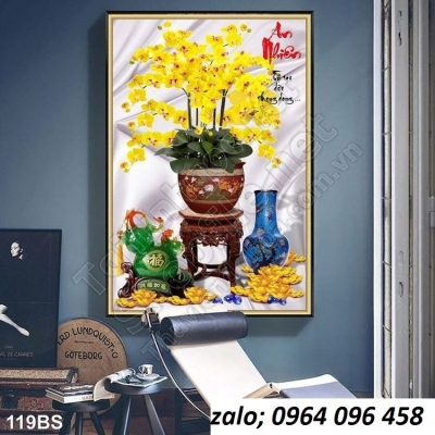 Tranh gạch 3d hoa mai dán tường - MBB66