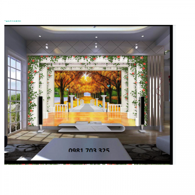 Tranh gạch phong cảnh mua thu