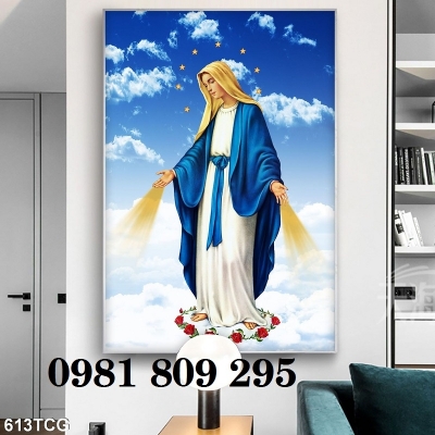 Công giáo - tranh gạch 3D công giáo - gạch 3D Đức Mẹ Maria ban phép lạ