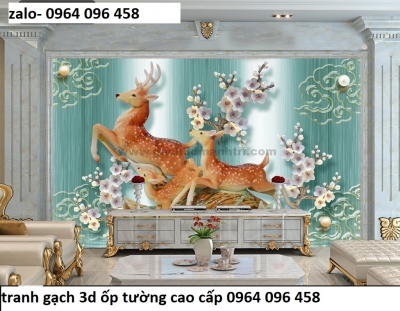 Tranh gạch 3d trang trí phòng khách - 689BC