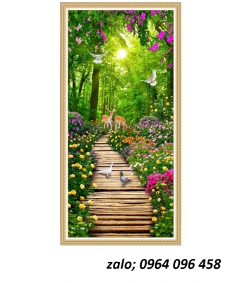 Tranh gạch men 3d ốp tường khổ đứng - CCBV54