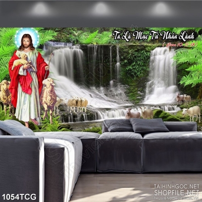 Tranh 3D công giáo, gạch men 3D ốp tường