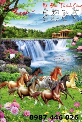 Gạch tranh bát mã, tranh ngựa