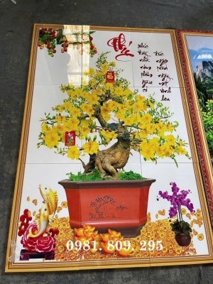 Tranh gạch hoa mai , gạch cao cấp