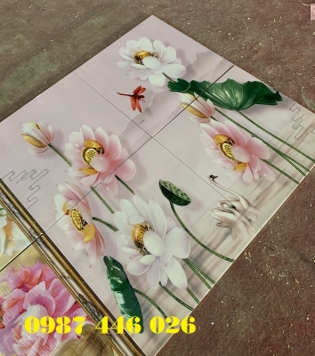 Tranh gạch men hoa sen HP3943