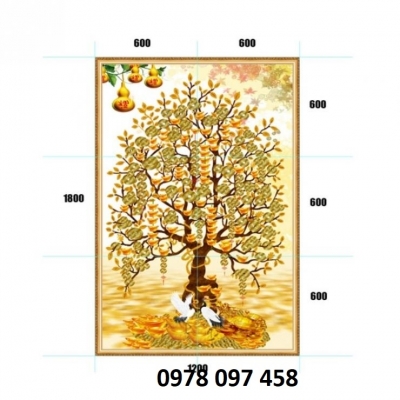 Tranh cây tài lộc - tranh gạch men