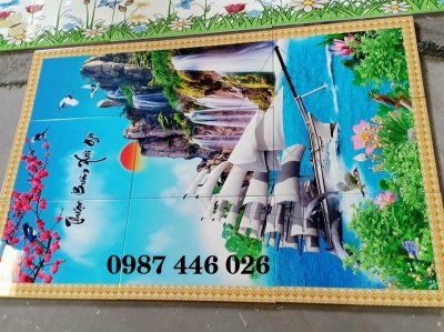 Gạch ốp tường, tranh gạch men 3d H9822