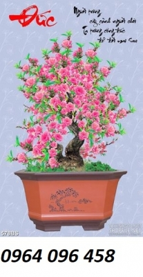 Gạch ốp tường cây hoa đào 3d - CNV74