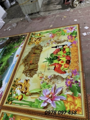 Tranh dán tường phòng thờ