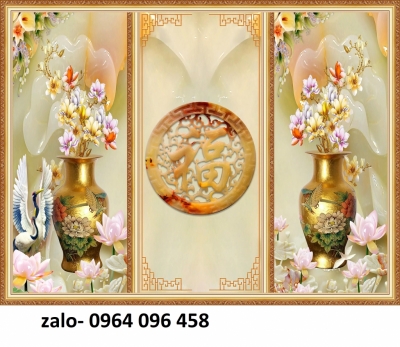 Tranh gạch 3d ốp tường phòng thờ - XC63