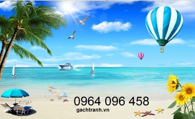 Tranh gạch 3d ốp tường phong cảnh biển - SCX43