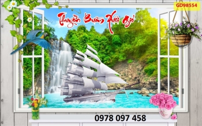 Tranh trang trí phòng khách - tranh gạch men