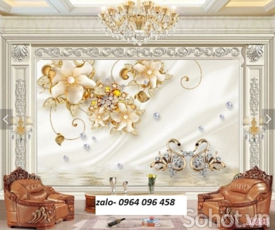 Tranh gạch trang trí phòng khách 3d - 7GVC