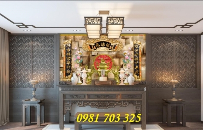 tranh 3D phòng thờ, gạch tranh 3D
