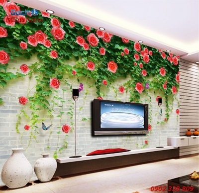Tranh gạch hoa hồng 3d - CBX33