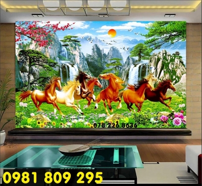 Mã đáo thành công 3d - gạch tranh 3d ngựa