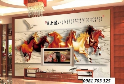 Gạch tranh 3D- tranh 3D phòng khách