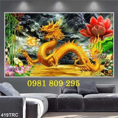 Mẫu gạch 3d hình rồng trang trí