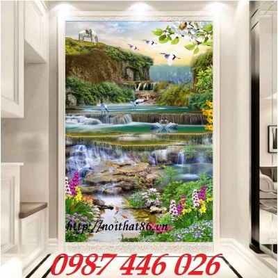 Gạch tranh sơn thủy hữu tình HP622