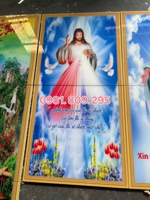 Tranh ốp tường , gạch 3d công giáo 3d