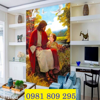 Tranh gạch men công giáo , tranh chúa 3d