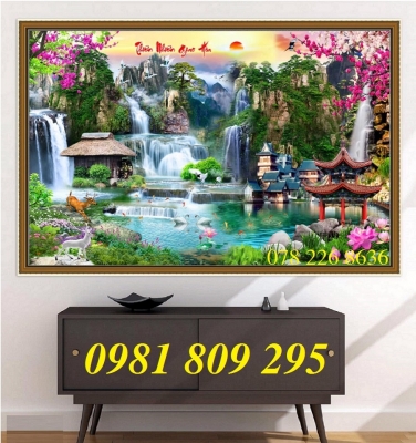 Gạch ốp tường , tranh gạch phong cảnh mới 3d