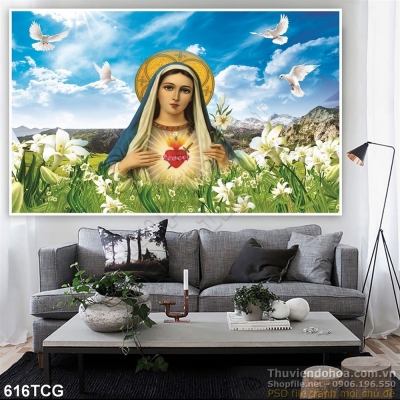 Gạch tranh công giáo 3d