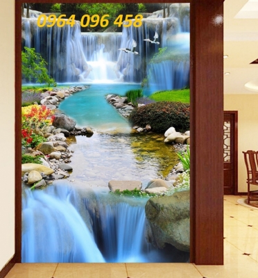 Tranh gạch 3d ốp tường cầu thang - HVC4