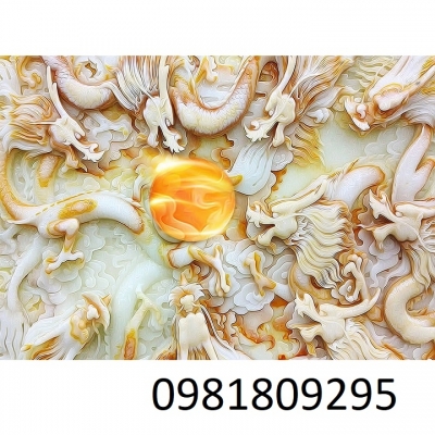 Tranh rồng đỏ, gạch tranh ốp tường