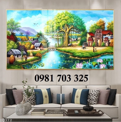 Tranh gạch phong cảnh, tranh đồng quê