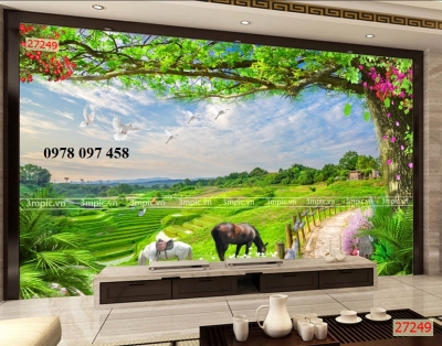 Tranh gạch phòng khách