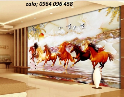 Tranh gạch 3d con ngựa  - GVC333