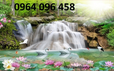 Gạch tranh 3d ốp tường cảnh đồng quê - X333