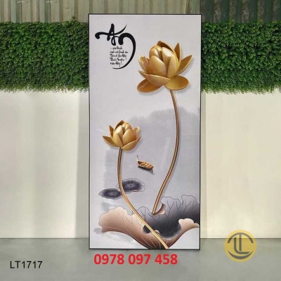Tranh dán tường phòng khách - tranh thư pháp