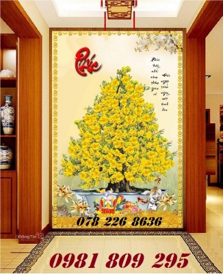 Tranh gạch , tranh gạch men hoa mai