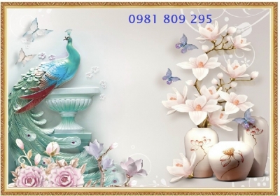 Gạch tranh , gạch ốp chim công cao cấp