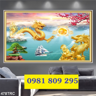 Tranh gạch rồng phượng