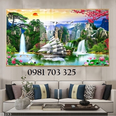 Tranh gạch thuyền buồm 3d đẹp