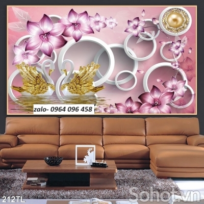 Tranh gạch 3d - gạch tranh 3d ốp tường phòng khách - 544C