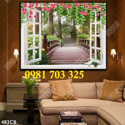 Gạch tranh cửa sổ ốp tường