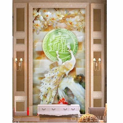 Gạch tranh bình hoa ốp tường