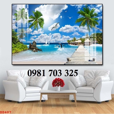 Tranh gạch men 3D phong cảnh biển