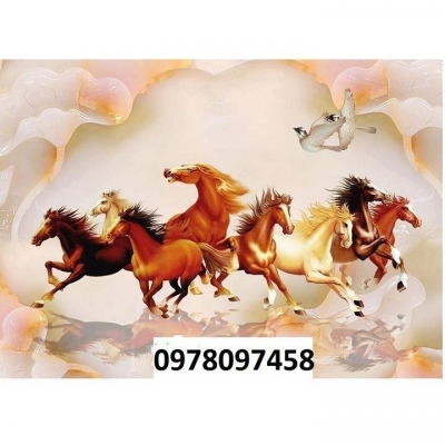 Tranh gạch phong thủy- tranh ngựa