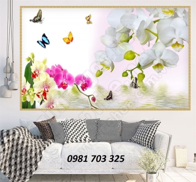 Tranh gạch 3D hoa lan