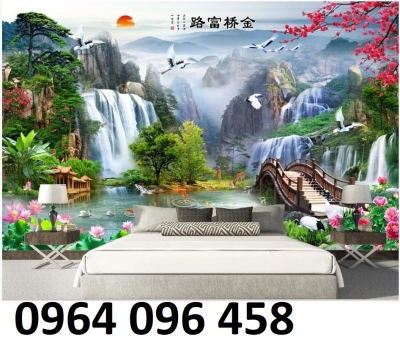 Tranh gạch 3d ốp tường phong cảnh đồng quê - LKH55