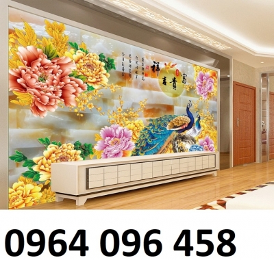 Tranh gạch 3d dán tường phòng khách - 6999CB