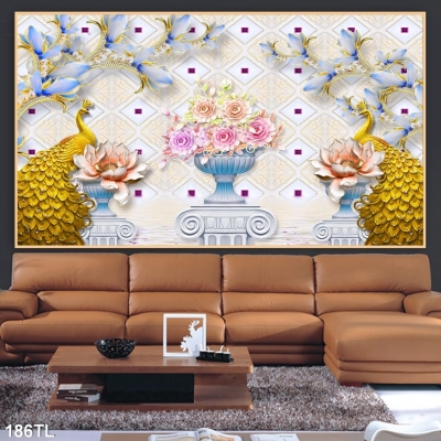 Tranh gạch 3d hoa trang trí đẹp