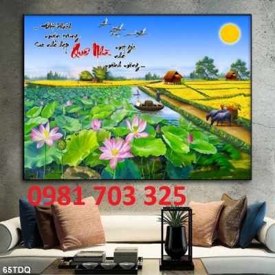 Tranh gạch 3d cảnh đồng quê